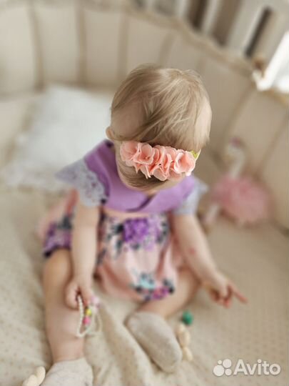 Повязка для волос для девочек с цветами гортензии