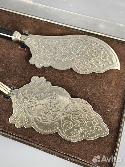 Мельхиоровый набор для торта СССР