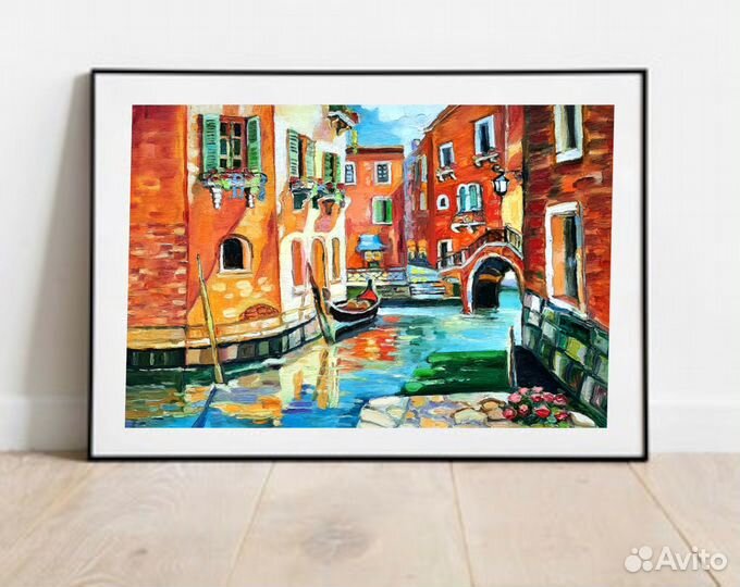 Картина маслом Незабываемая Венеция 30 см на 40 см