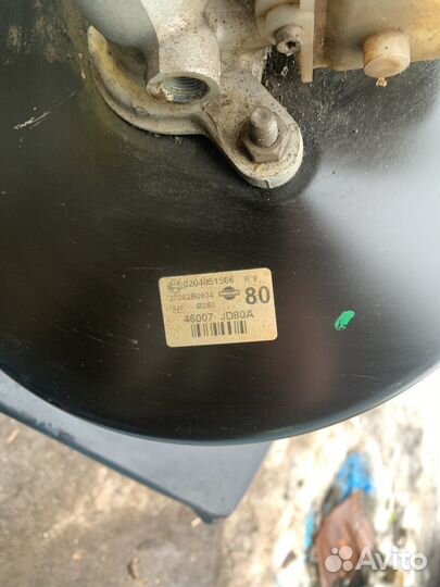 Гтц вакуум Nissan qashqai j 10 2.0 cvt