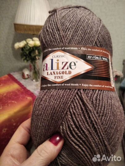 Пряжа Alize lanagold fine 6 мотков