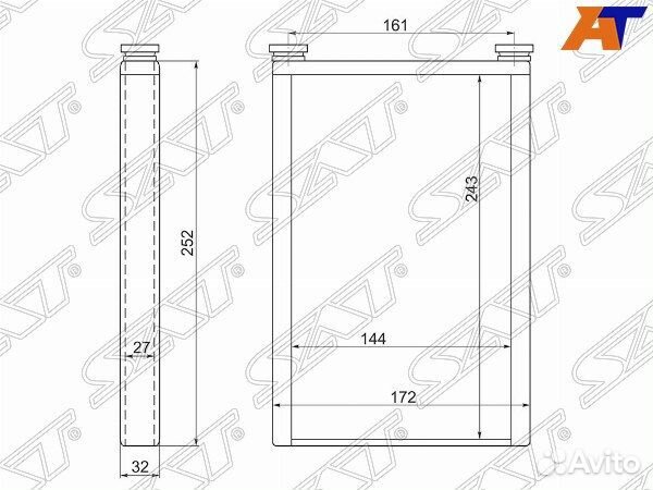 Радиатор отопителя салона toyota land cruiser prad