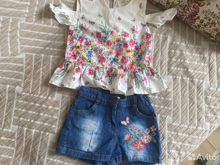 Одежда для девочки пакетом 5-6 лет