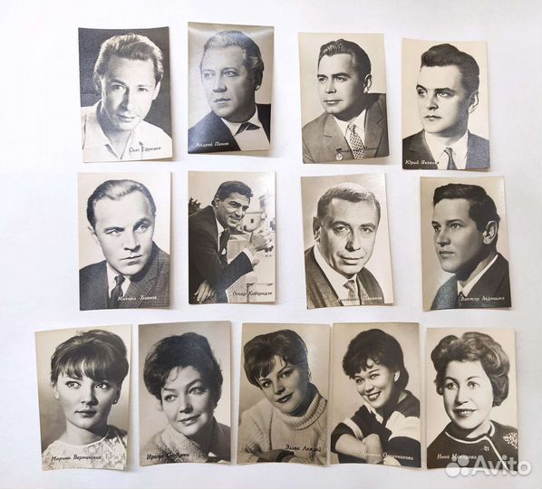 Карточки артистов советского кино