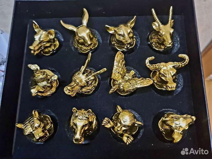 Подарочный набор. Рюмки перевёртыши 12 зверушек