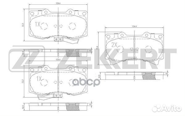 Колодки торм. диск. передн. Hummer H3 05- bs-10