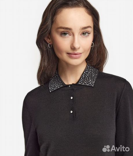 Falconeri Поло из ультратонкого кашемира со страза