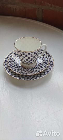 Императорский фарфор лфз Кобальтовая сетка