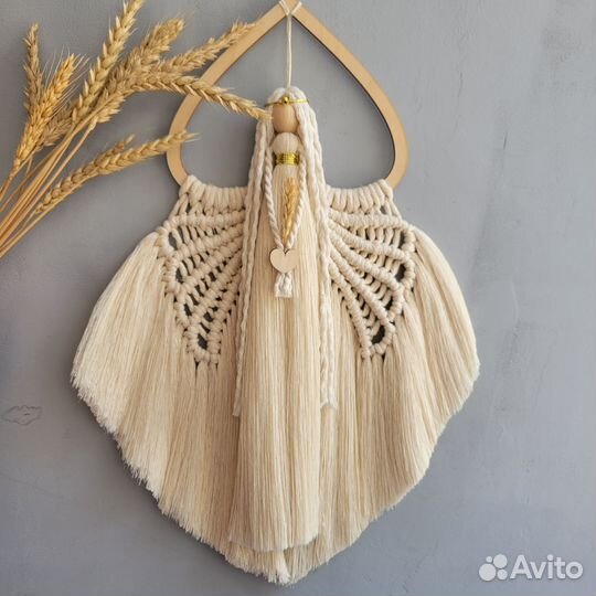 Макраме ангел-оберег пасхальный