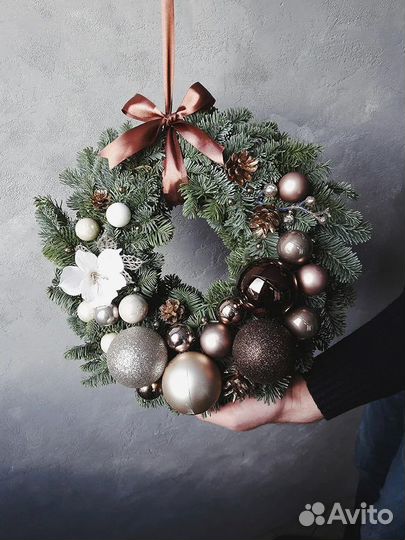 Новогоднее украшение, рождественский венок