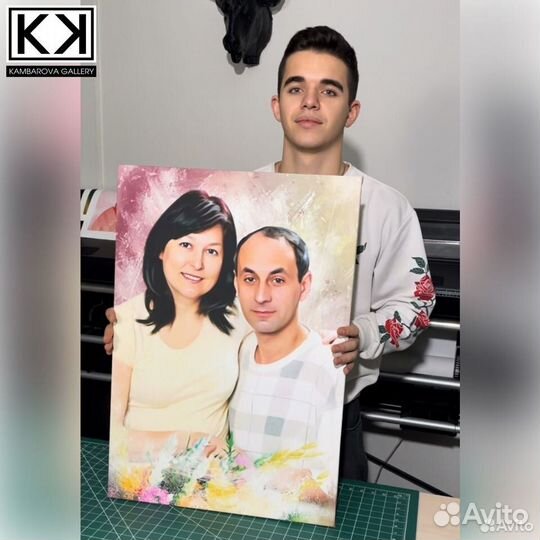 Портрет по фото, картина на холсте