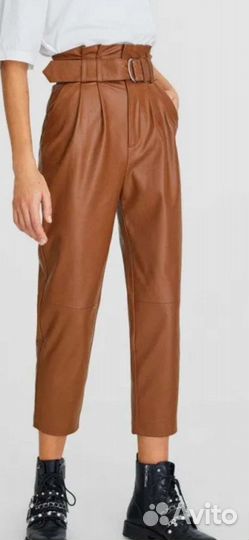 Брюки кожа Страдивариус 44