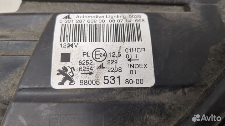 Фара (передняя) Peugeot 308, 2014