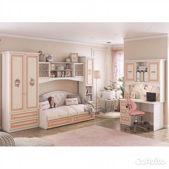 Шкаф Алиса белый / крем