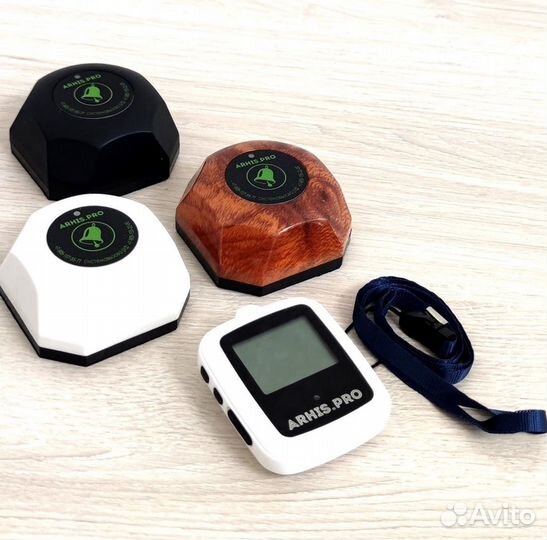 Кнопка вызова персонала и часы пейджер Поясной