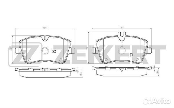 Колодки торм. диск. передн. MB C-Class (203) 00- C