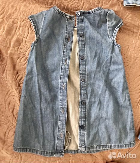 Джинсовая одежда на девочку 74/80