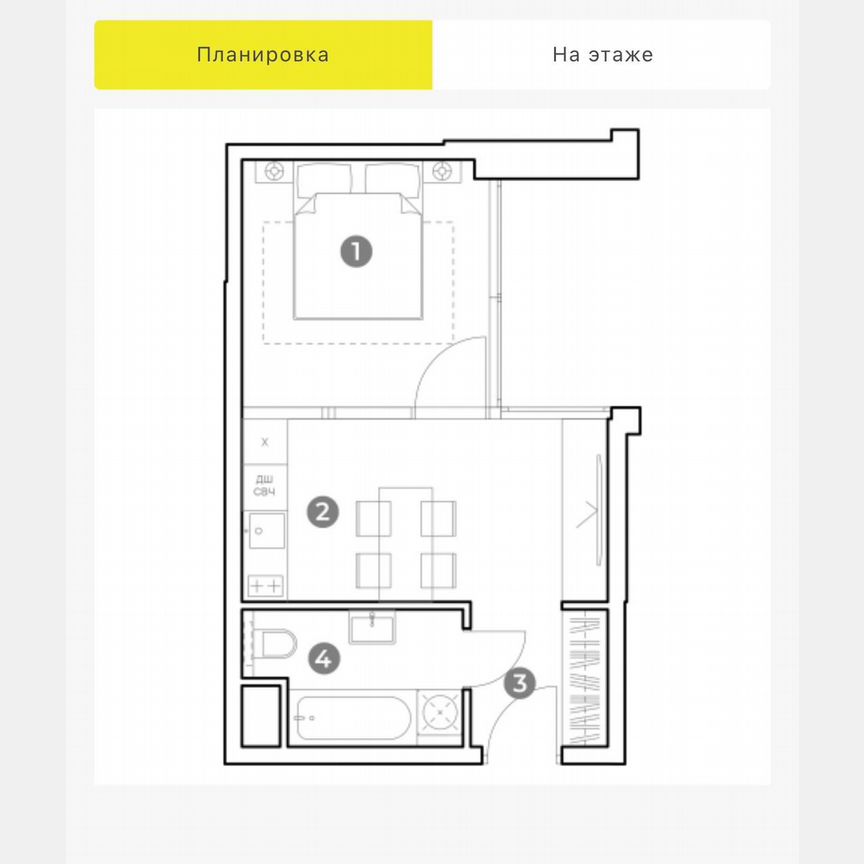 1-к. апартаменты, 30,1 м², 13/29 эт.