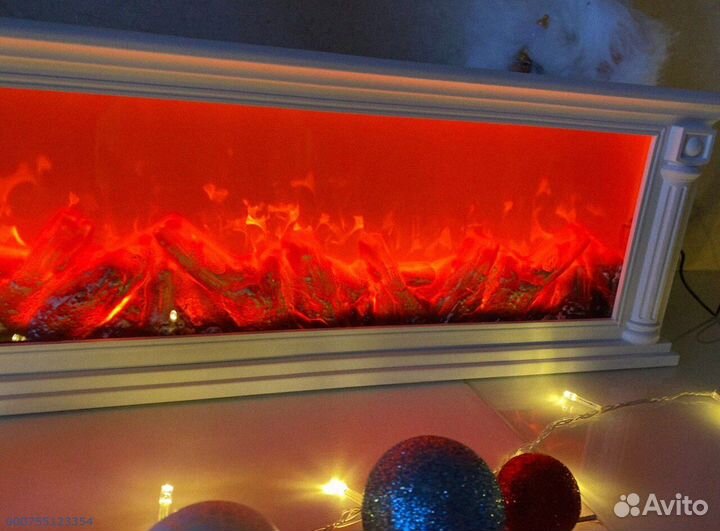 Декоративный камин настольный белый