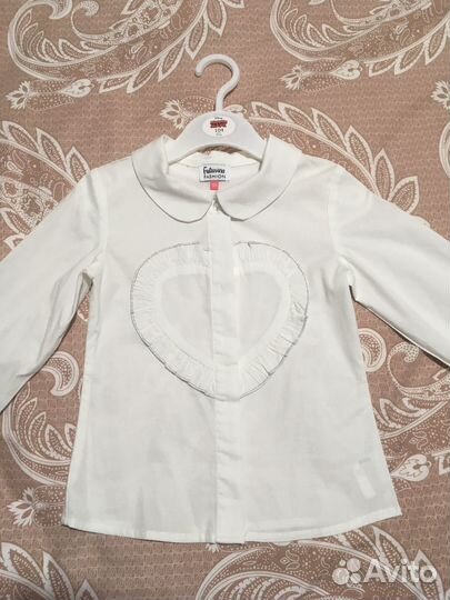 Белая рубашка на девочку