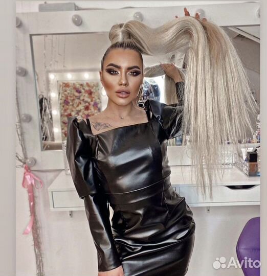 Хвост на резинке волосы