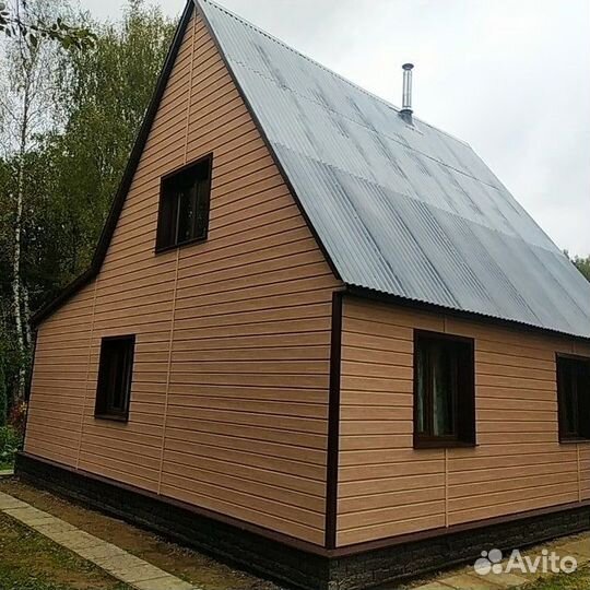 Сайдинг виниловый Docke LUX под дерево брус орех