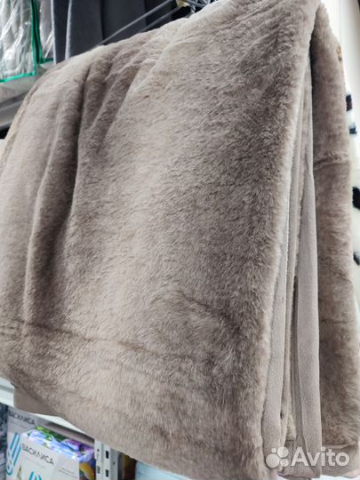 Меховой Плед с рисунком 200*220 Новый