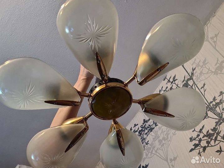 Люстра потолочная ретро бу СССР винтаж