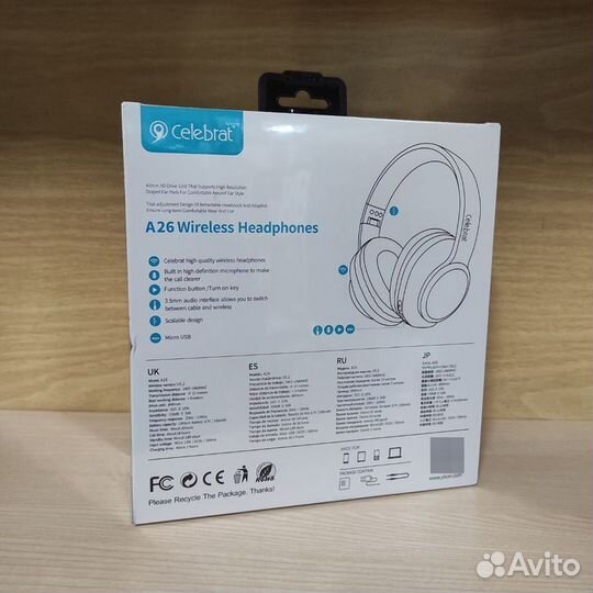 Беспроводные наушники Celebrat A26, Стерео, Черный