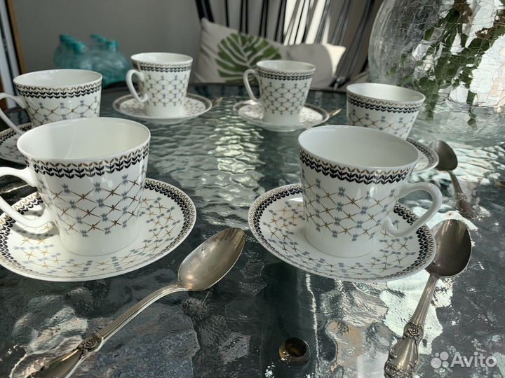 Старинный кофейный сервиз лфз