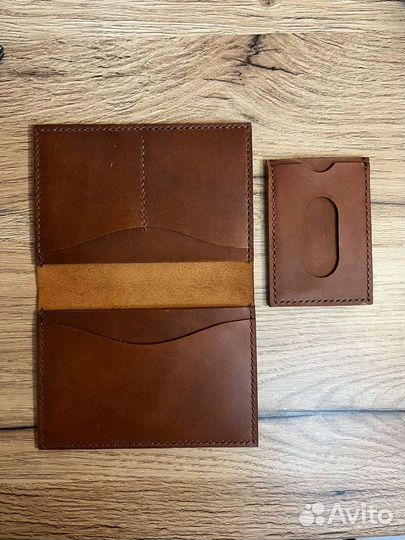 Кожаная обложка для паспорта, картхолдер