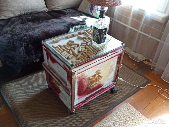 Винтажная тумба журнальный столик кофейный дача
