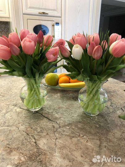 Тюльпаны в имитации воды искусственные