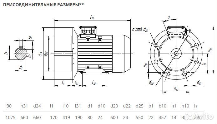 Электродвигатель аир 280М6 (90кВт-1000об) новый