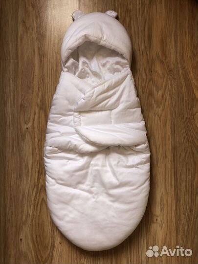 Конверт зимний для новорожденного до года. кокон
