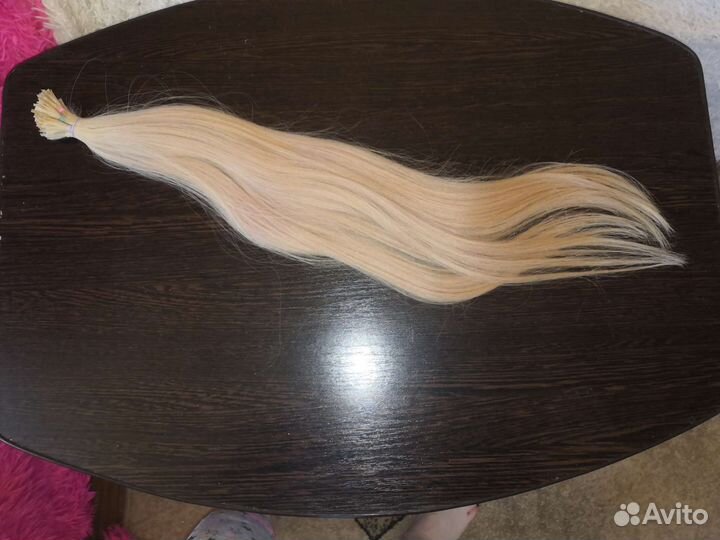Волосы для наращивания 60 см блонд