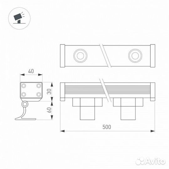 Настенный прожектор Arlight AR-line 042176