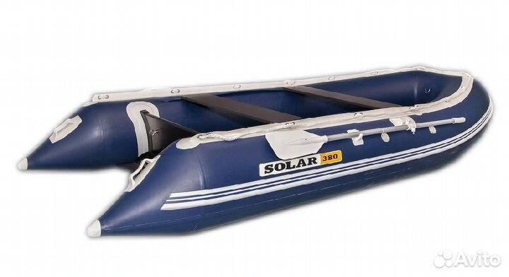 Лодка надувная моторная solar-380 К Максима синий