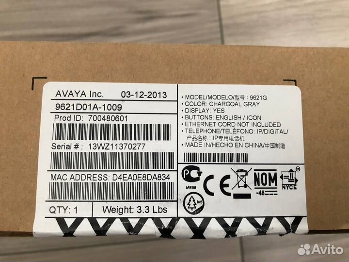 IP телефоны Avaya 9621G