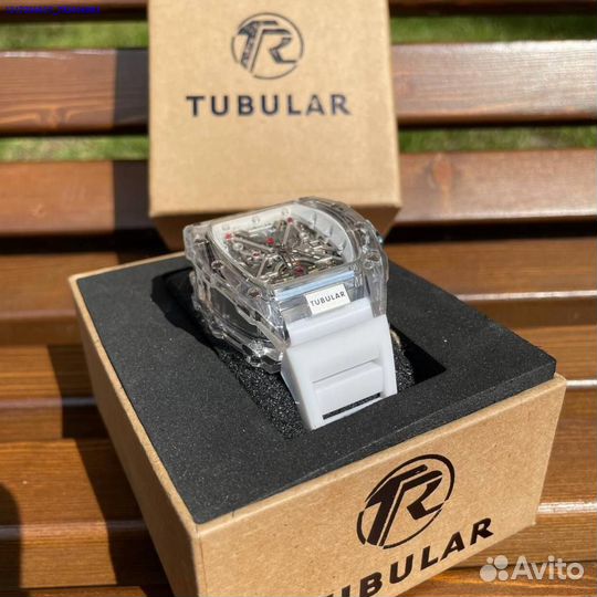 Мужские часы Tubular белые (Арт.85697)