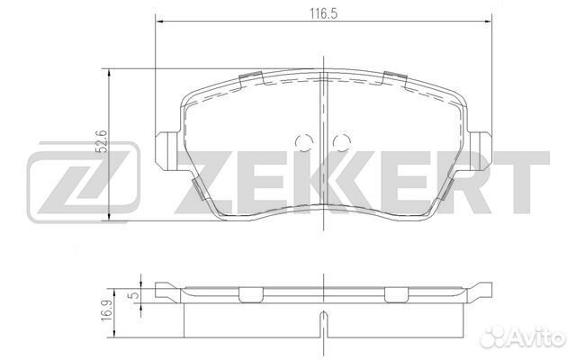 Zekkert BS-1221 Колодки тормозные передние дисковы