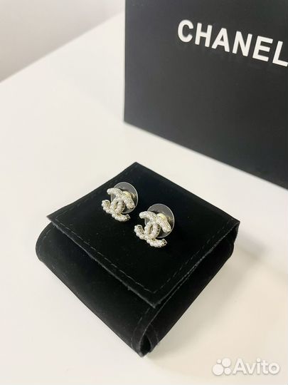 Серьги chanel бижутерия