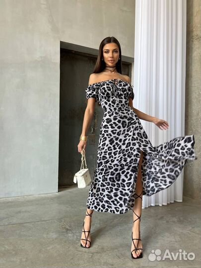 Платье леопард опт/розница