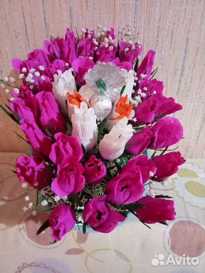 Сладкие букеты из конфет