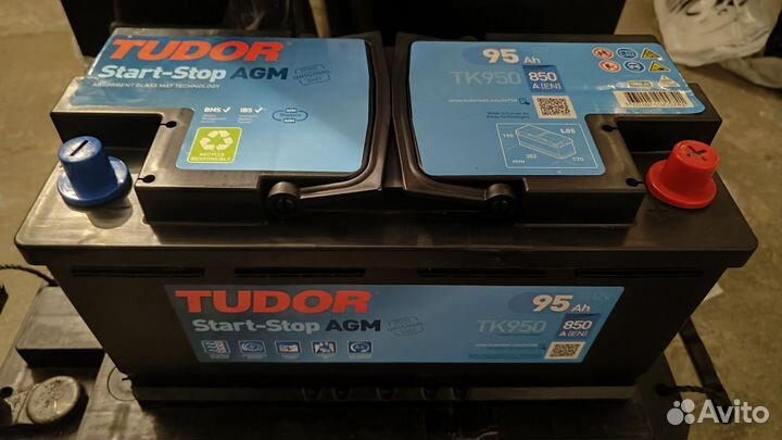 Aккумулятор 95 Аh (850A) tudor Stаrt-Stор аgm