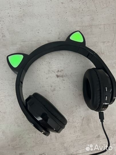 Детские беспроводные наушники с ушками