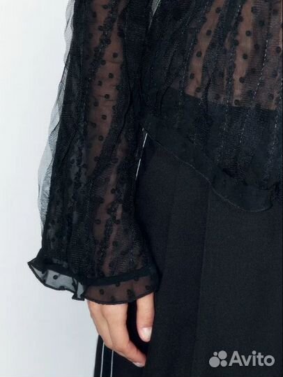 Блузка шифоновая с завязками и воланами Befree р.X