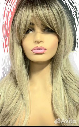 Парик из волос новый длинный 60 см,каскад