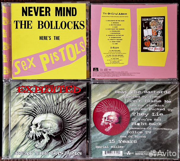 Музыкальные cd диски Sex Pistols, The Exploited