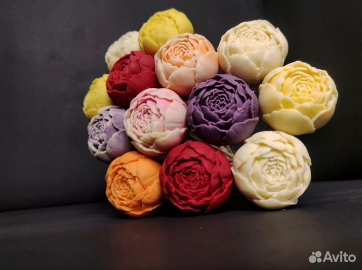 Пионы из Бельгийского Шоколада - 13 шт в Букете